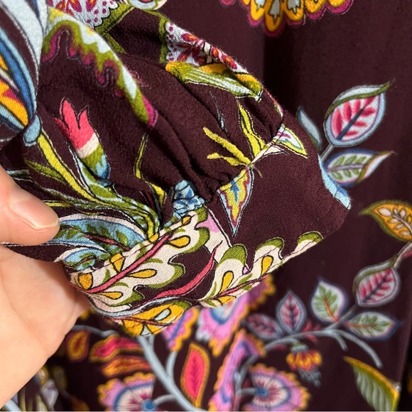 🌟Host Pick- ANTHROPOLOGIE Lori Paisley Floral Print Long Sleeve Tunic Dress - Picture 7 of 9